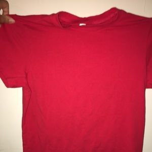 Red-plain shirt